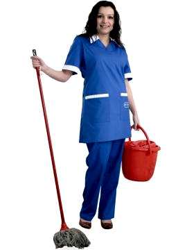 Костюм женский: блуза Б-1-3-1, фартук Ф-5, брюки БРЖ-1-1