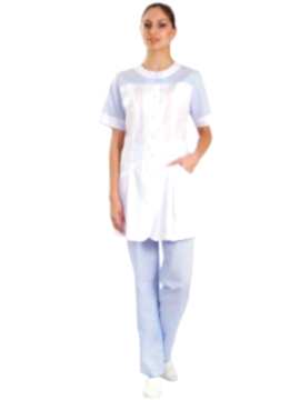 Халат медицинский женский для медсестры укороченный ХЖУ-15-2