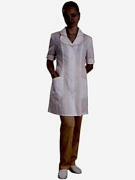 Костюм женский медсестры: халат укороченный ХЖУ-1-13, брюки БРЖ-1-1