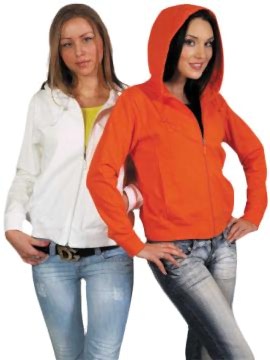Толстовки женские на молнии с капюшоном