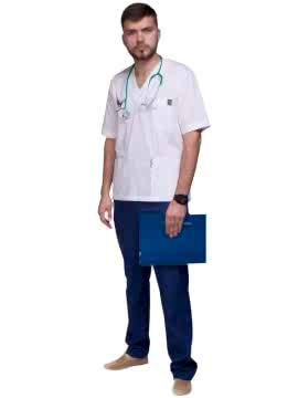 Костюм мужской врача: сорочка СМ-1-3, брюки БРМ-2-1