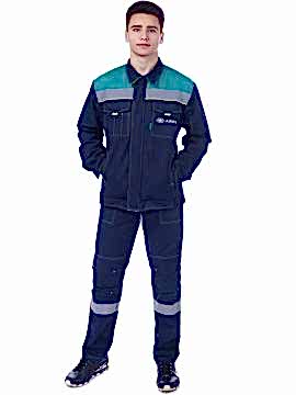 Костюм мужской рабочий: куртка К-1-6-8 и брюки БРМ-2-1-12