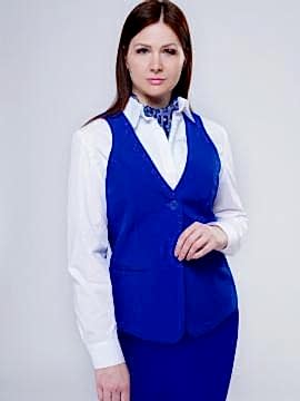 Костюм женский администратора: жилет Ж-29, блуза Б-16 и косынка КС-2