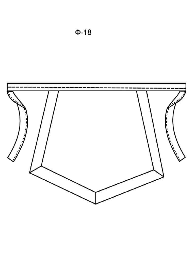 Фартук без нагрудника модель Ф-18