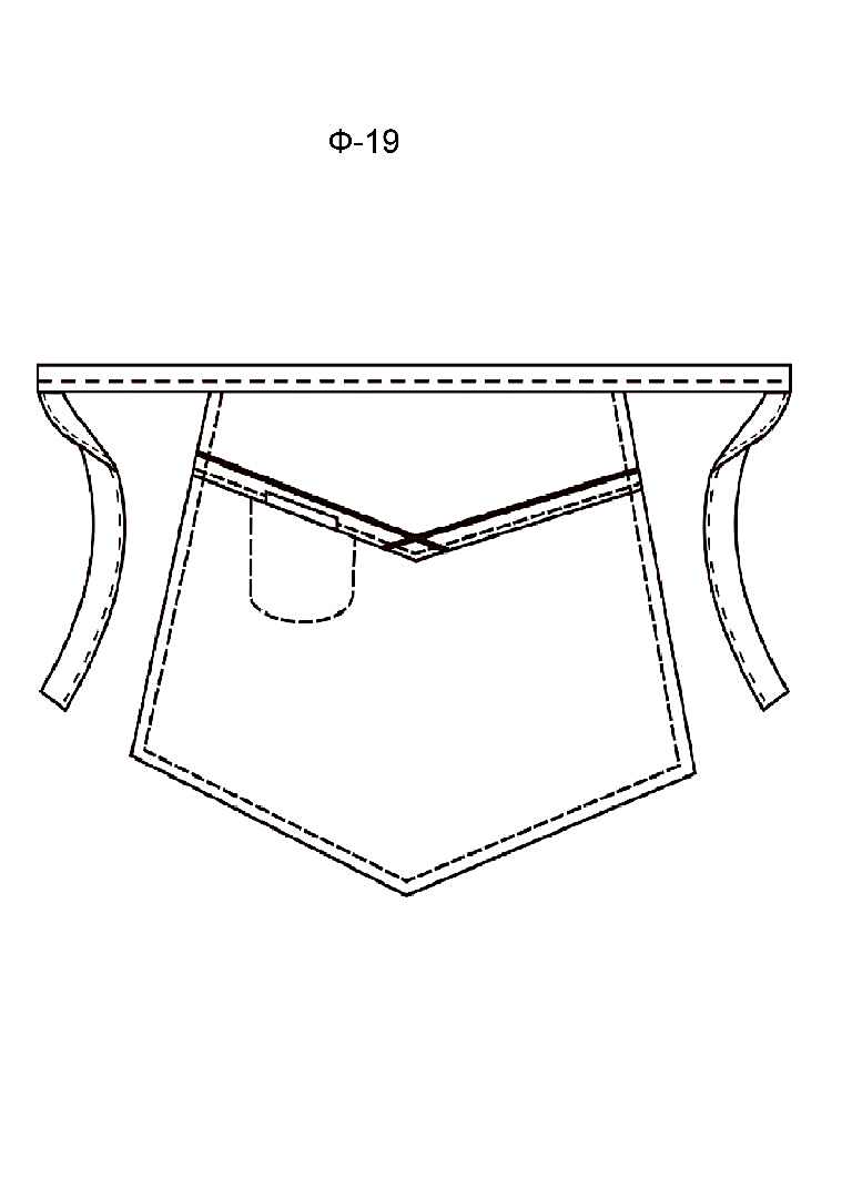 Фартук без нагрудника модель Ф-19