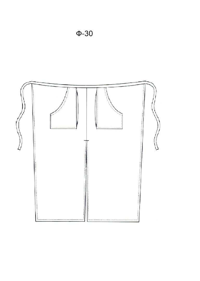 Фартук без нагрудника модель Ф-30