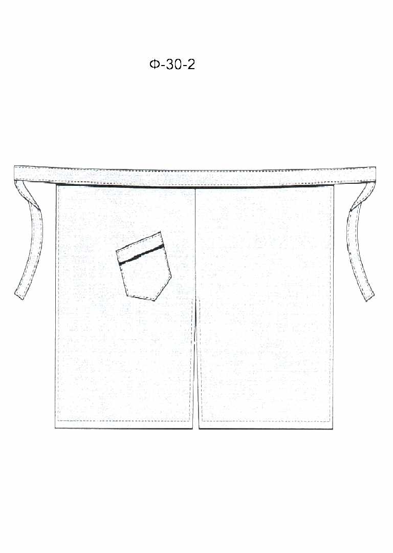 Фартук без нагрудника модель Ф-30-2