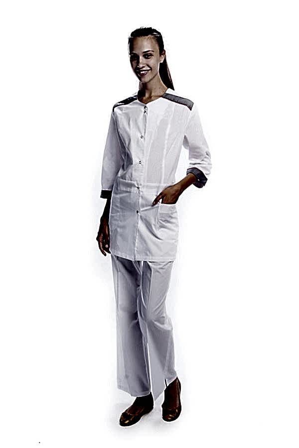Костюм женский для врача: халат ХЖ-15-8 и брюки БРЖ-1-1