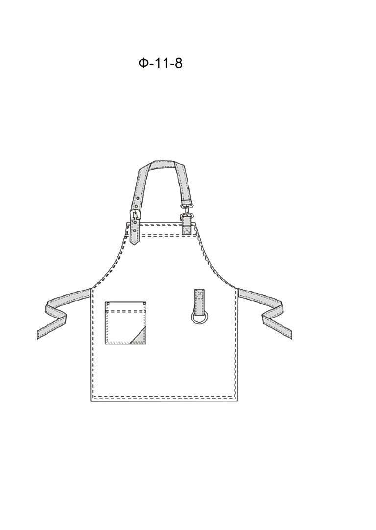 Фартук с нагрудником модель Ф-11-8